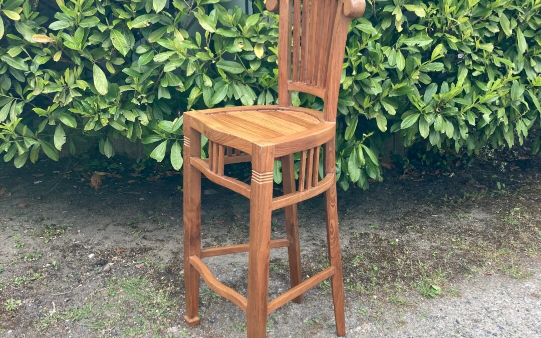 Barhocker Teakholz, 4 Stück